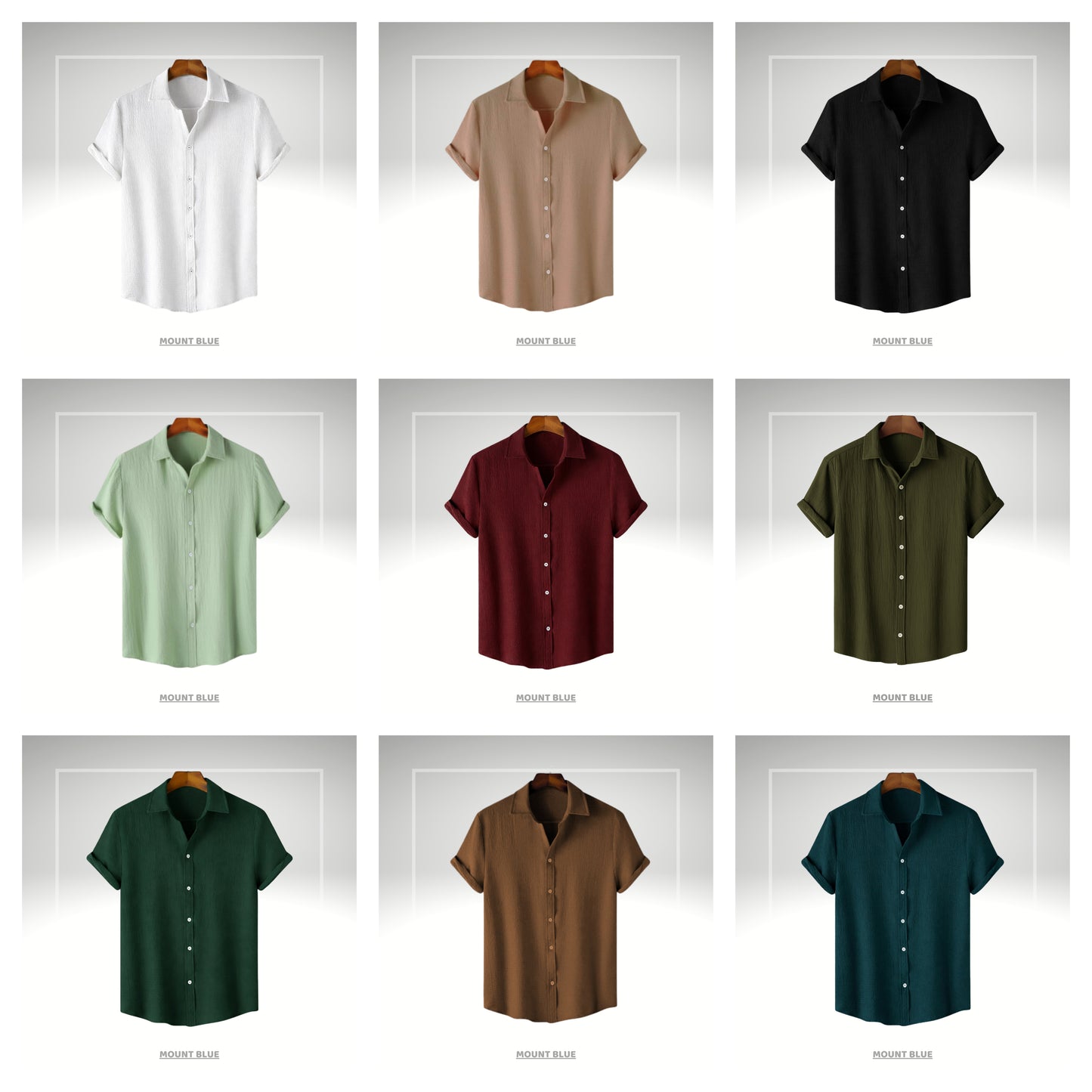 Mount Blue Premium Summer Shirt Combo – 9 Pieces Collection