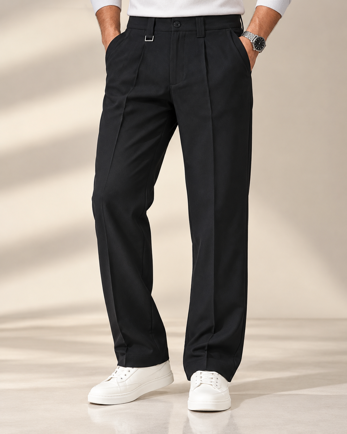 Black Pleated Formal Pant