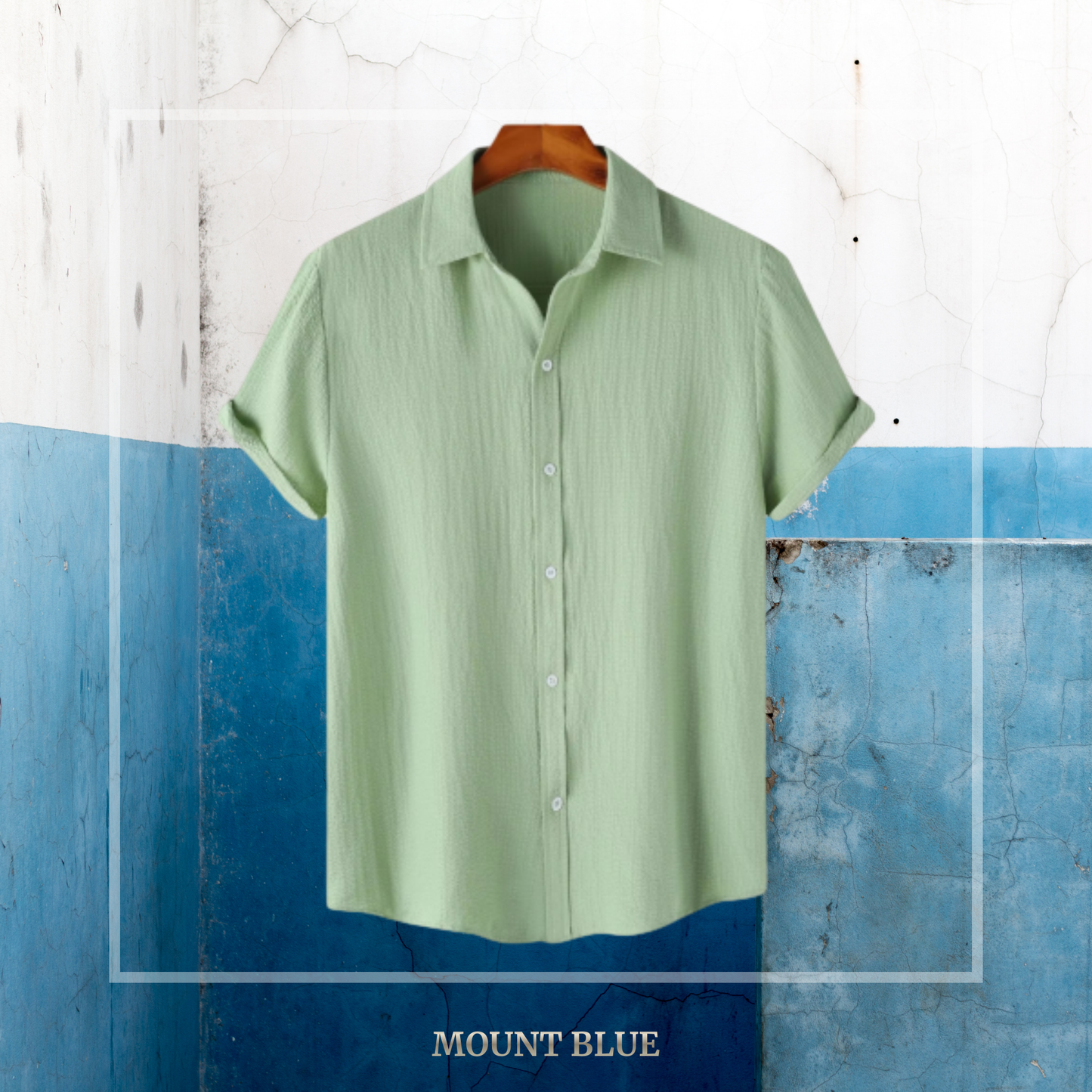 Mint Green Premium Textured Shirt – Soft & Breathable Summer Fit|H-700