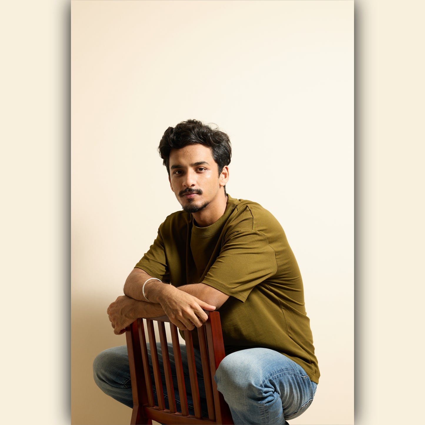 Olive Drop Shoulder T-Shirt