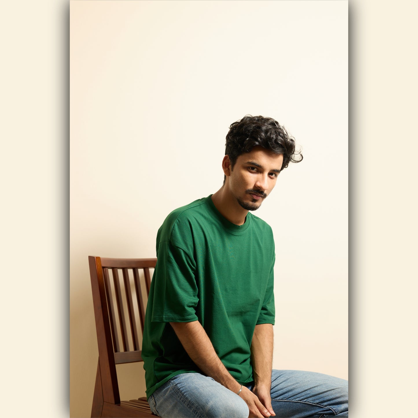 Green Drop Shoulder T-Shirt