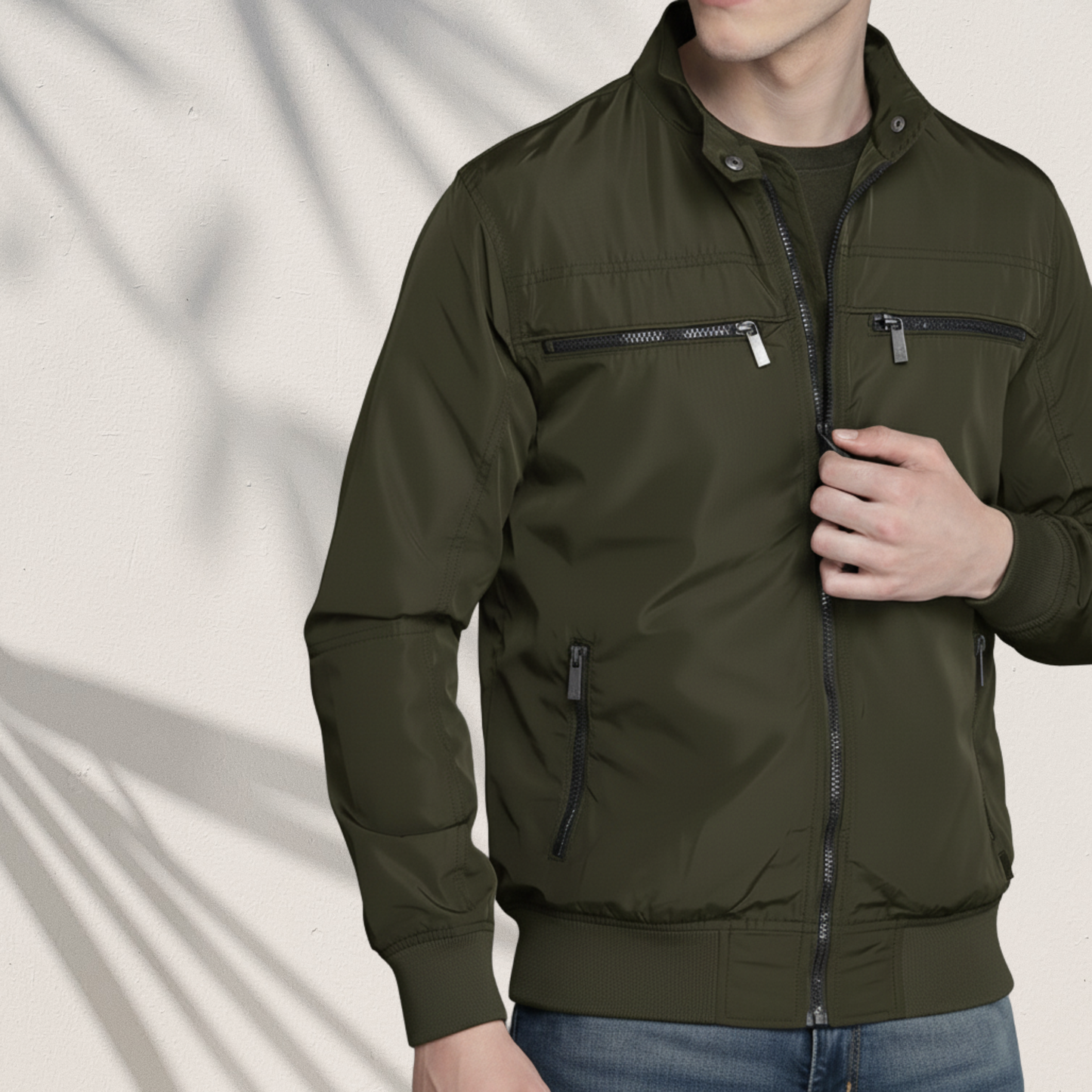SKN-005 Olive City Rider Jacket