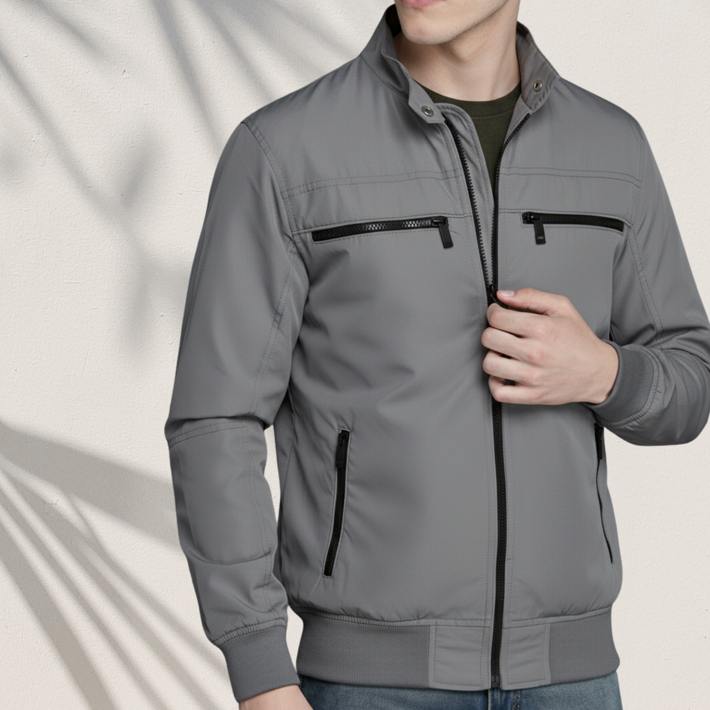 SKN-006 Gray City Rider Jacket