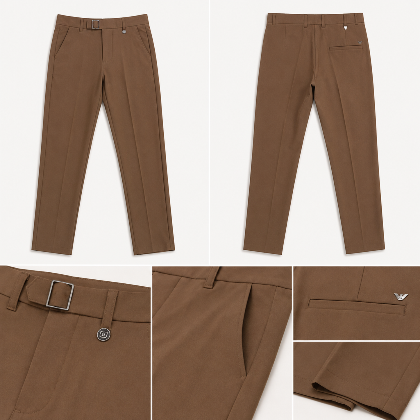 Premium Buckle Gurkha Pant – Mocha Brown