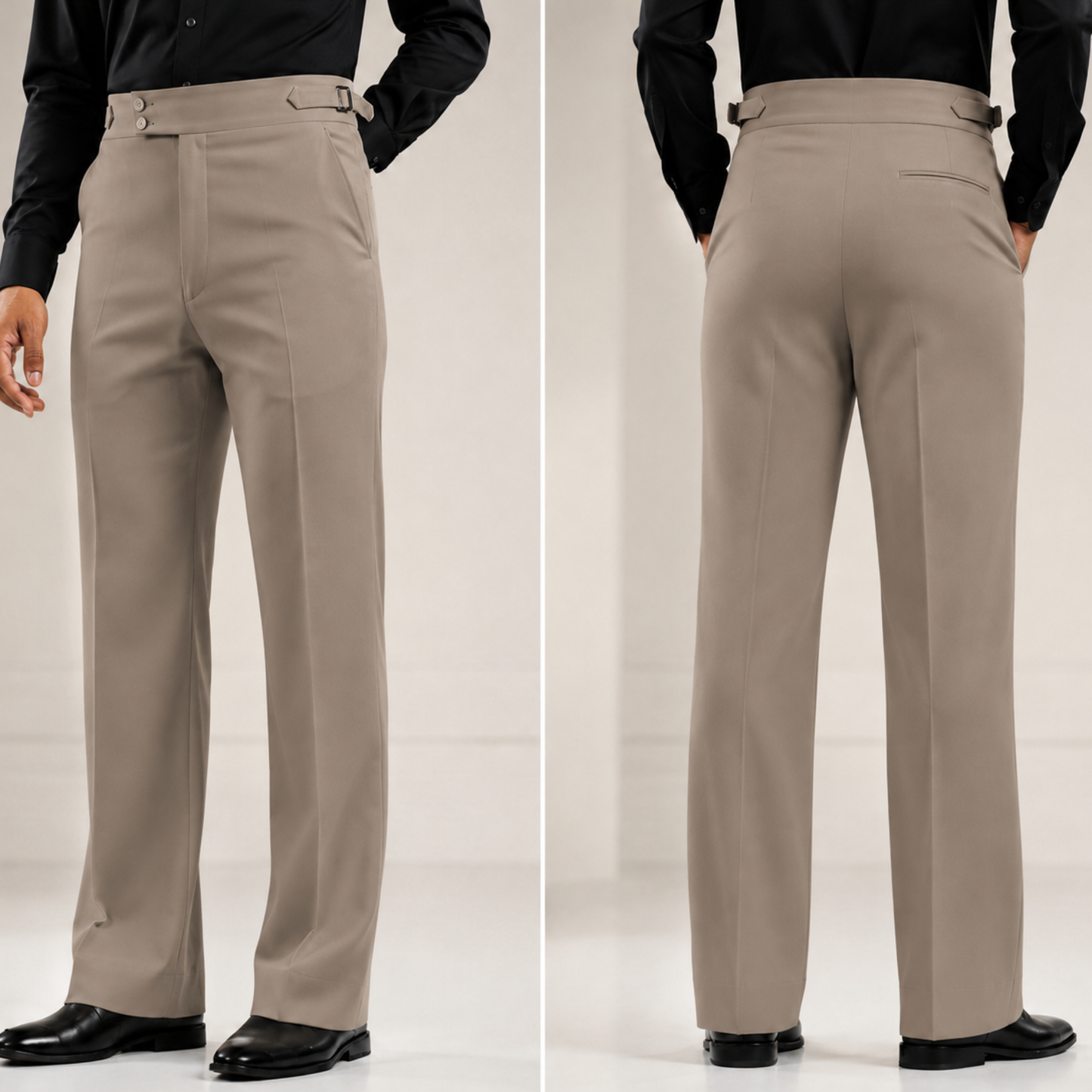 Premium Bootcut Gurkha Pants - Taupe
