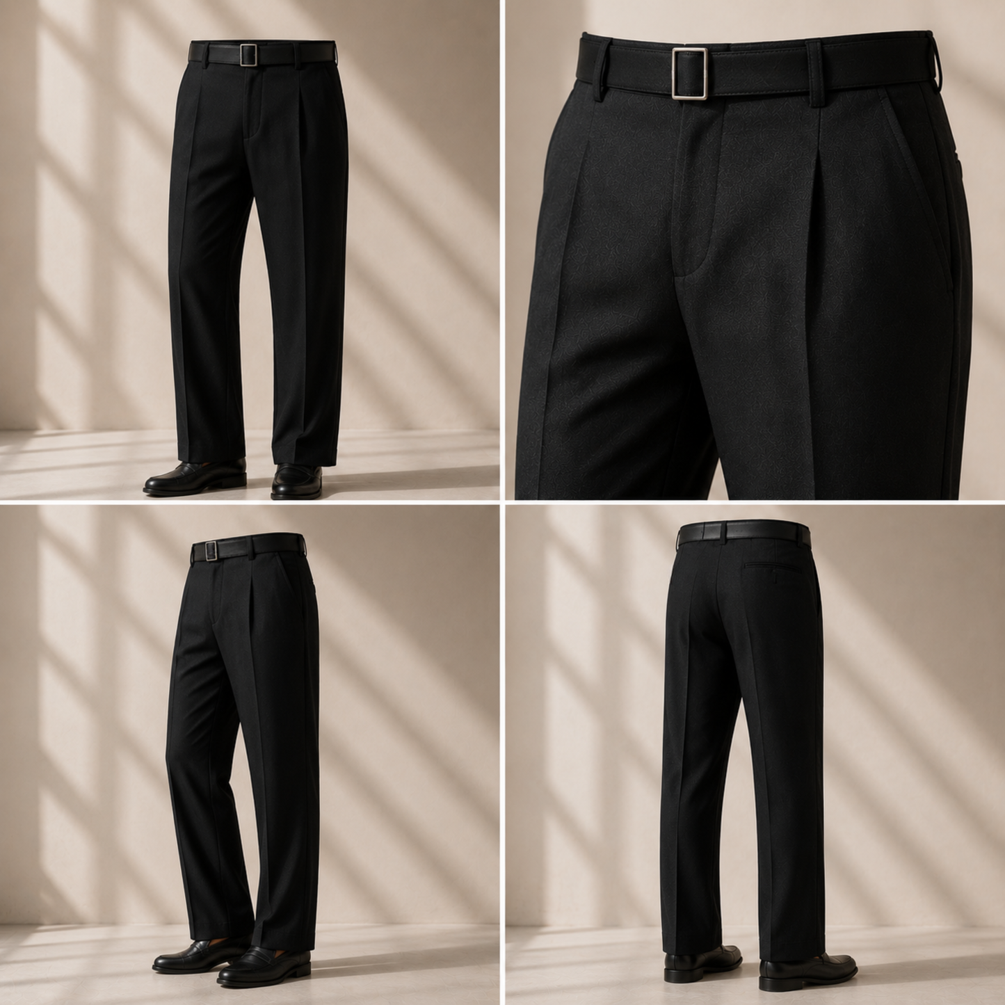 Premium Korean Wide Leg Pant | Jet Black