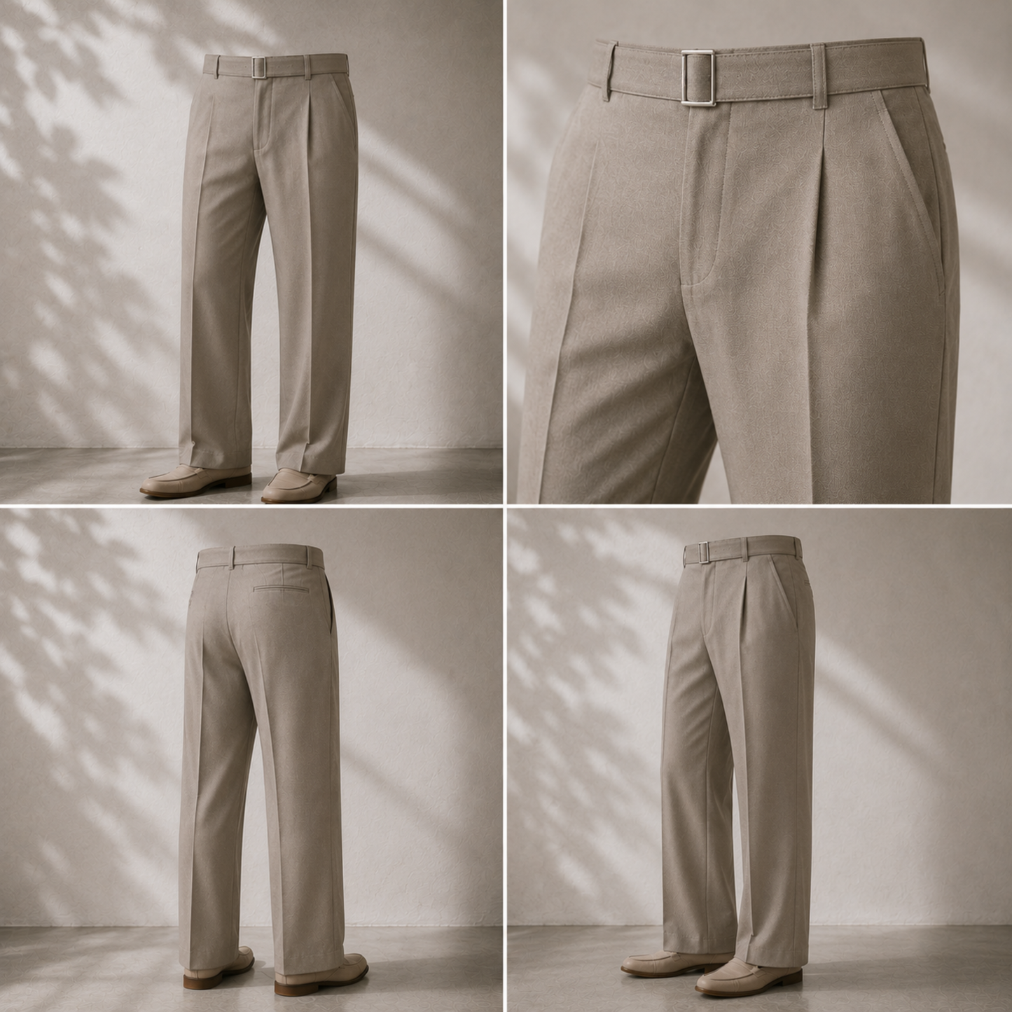 Premium Korean Wide Leg Pant | Stone Taupe