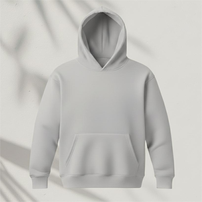 CF-102 | Premium Solid Drop Hoodie | Ice Grey