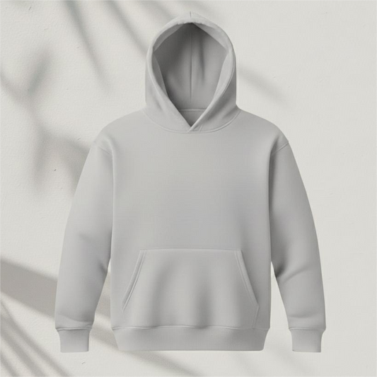 CF-102 | Premium Solid Drop Hoodie | Ice Grey