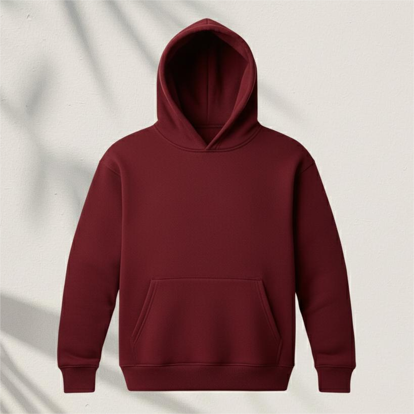 CF-107 | Premium Solid Drop Hoodie | Claret