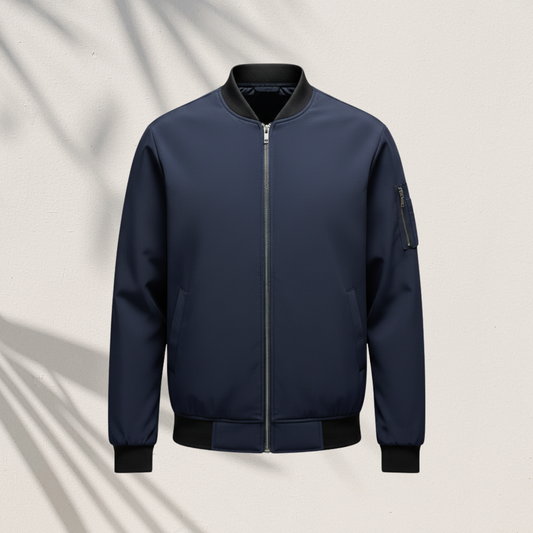 Men’s V-3 V-Neck Jacket – Navy Blue Premium Quality
