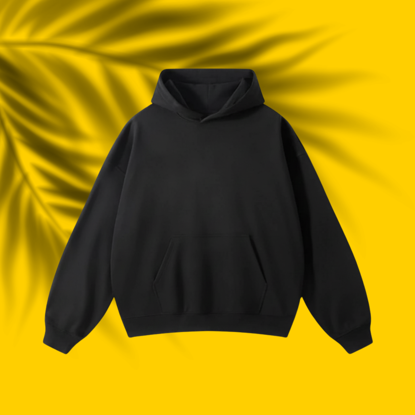 CF-104 | Premium Solid Drop Hoodie | Black Hoodie