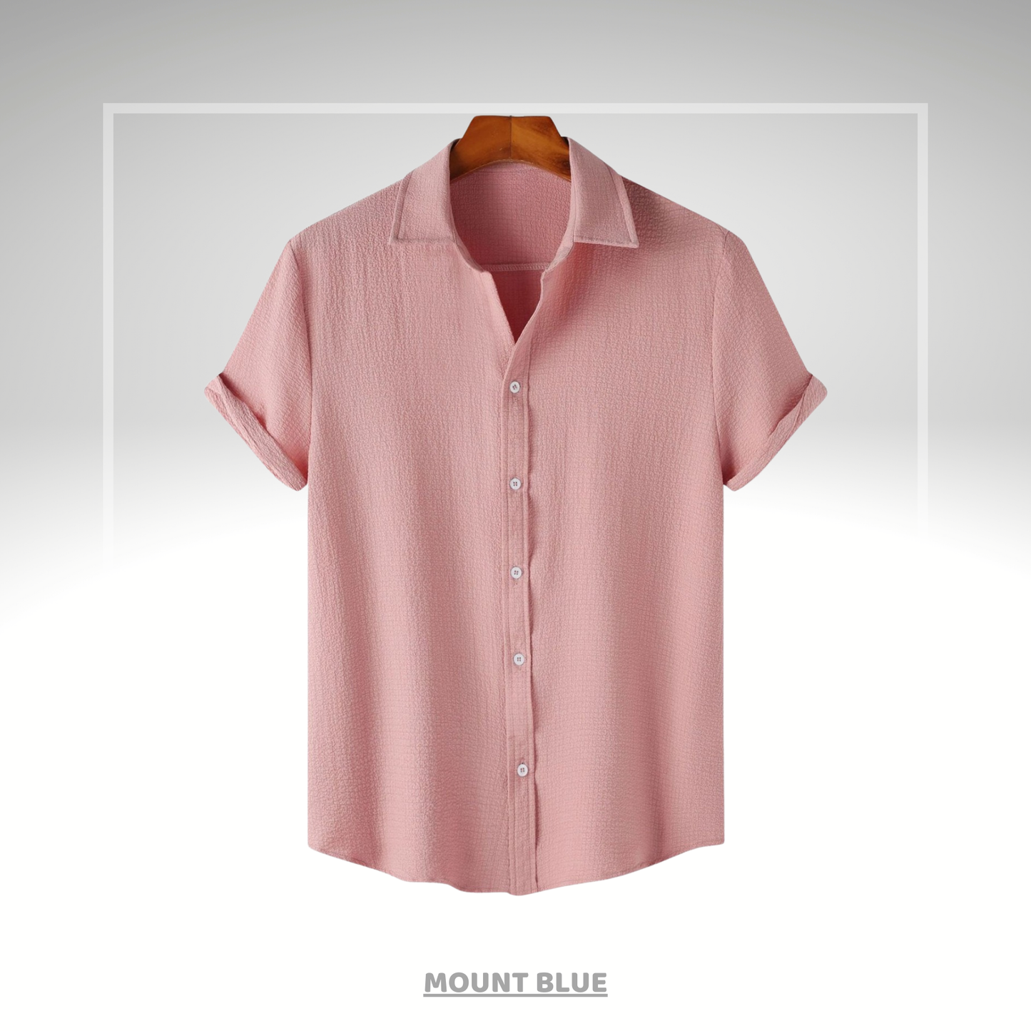 Blush Pink Premium Textured Shirt – Soft & Breathable Summer Fit|H-640