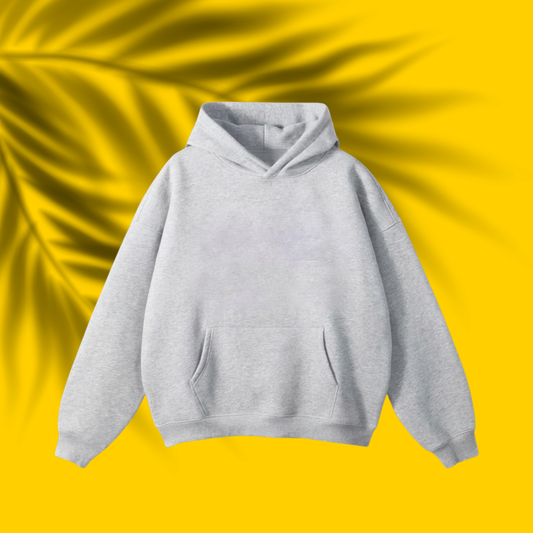 CF-102 | Premium Solid Drop Hoodie | Ice Grey