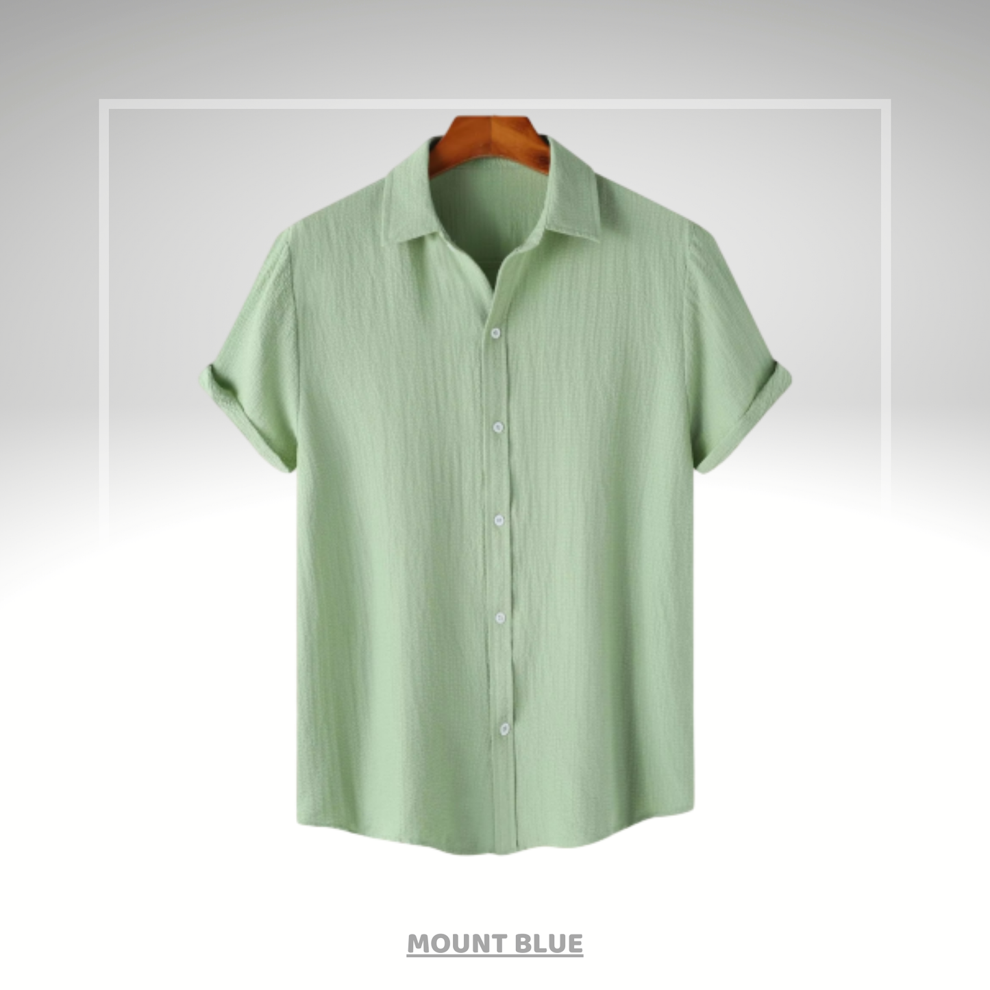Mint Green Premium Textured Shirt – Soft & Breathable Summer Fit|H-700