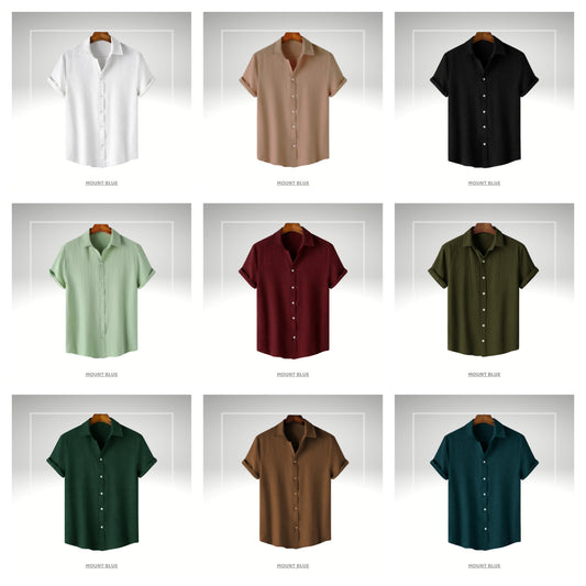 Mount Blue Premium Summer Shirt Combo – 9 Pieces Collection