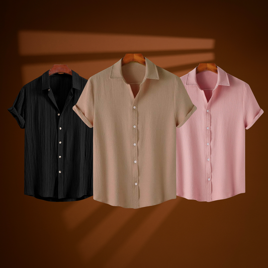 Beige Haze (H-710) + Midnight Crinkle (H-801) + Pink Charm (H-640)