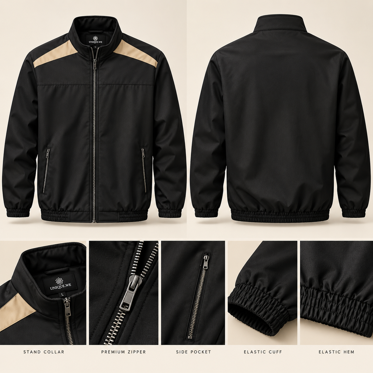 Black Sporty Jacket | DGI-704
