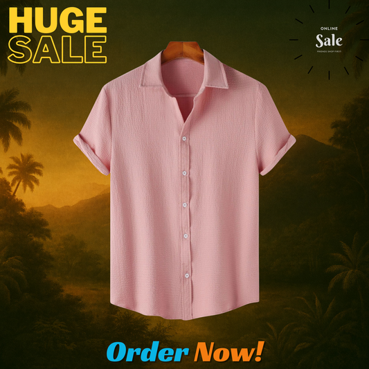 Pink Charm – Breezy Textured Shirt | H-640