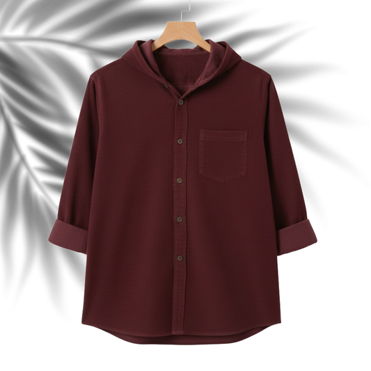 CD-001 Classic Maroon Hoodie Shirt for Men