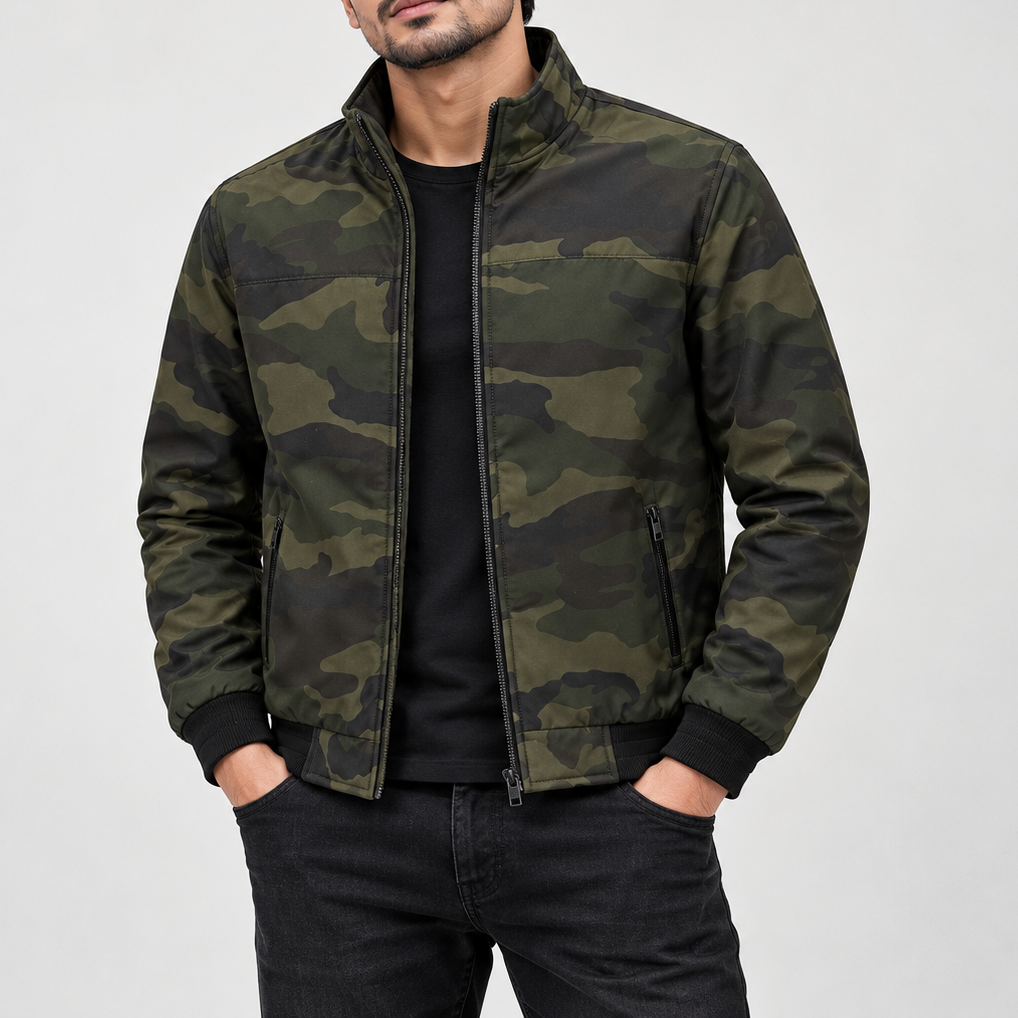 Urban Camo Bomber Jacket | Premium Winter Outerwear | KM-530 – Mount Blue