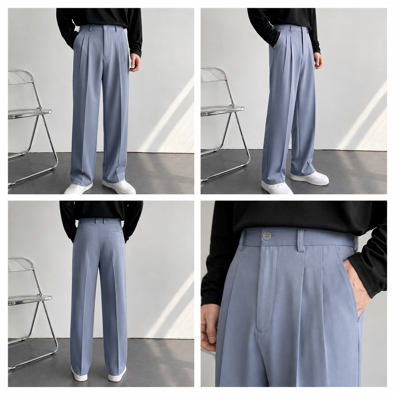 Light Blue Baggy Fit Pant