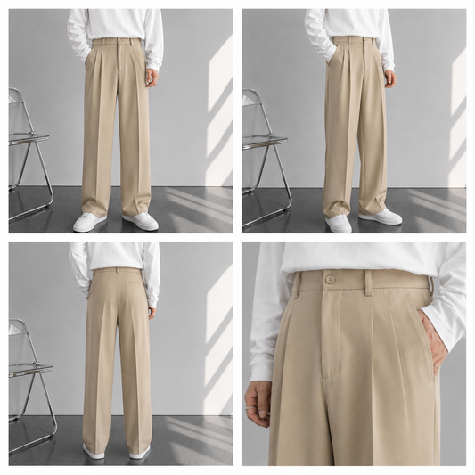 Classic Beige Baggy Fit Pant
