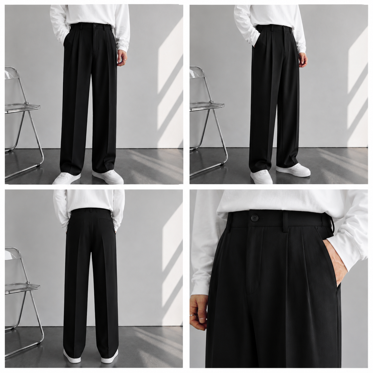 Midnight Black Baggy Fit Pant