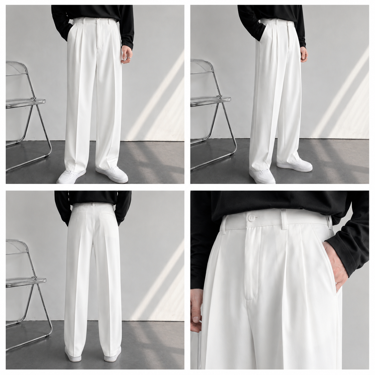 Pure White Baggy Fit Pant