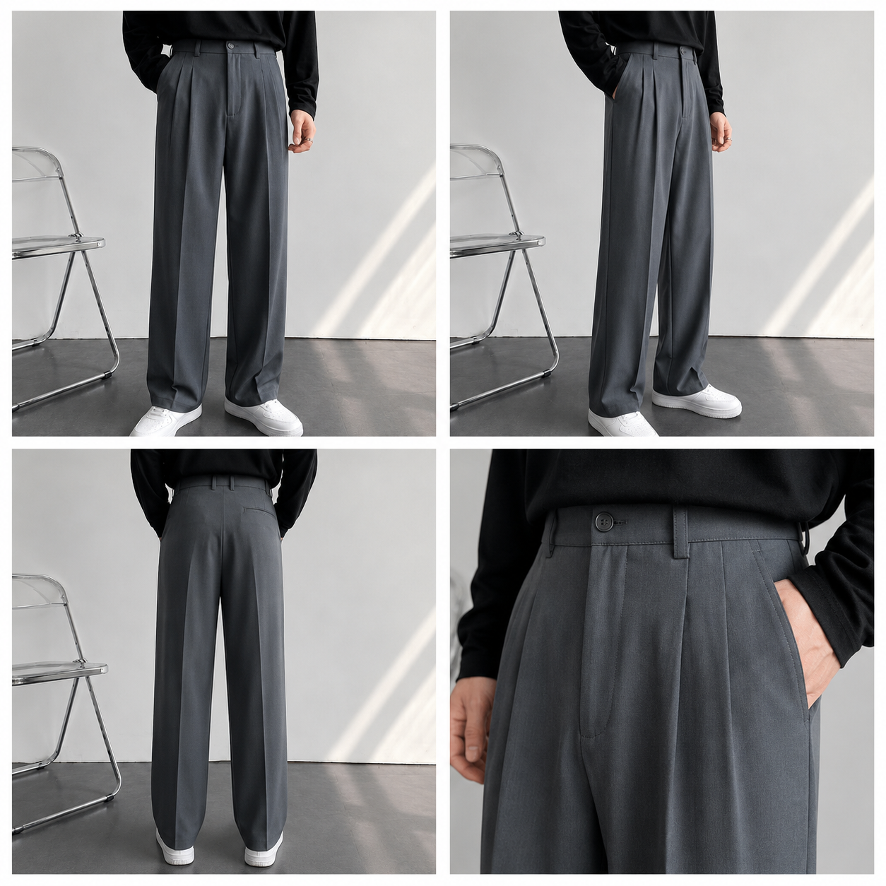 Charcoal Grey Baggy Fit Pant