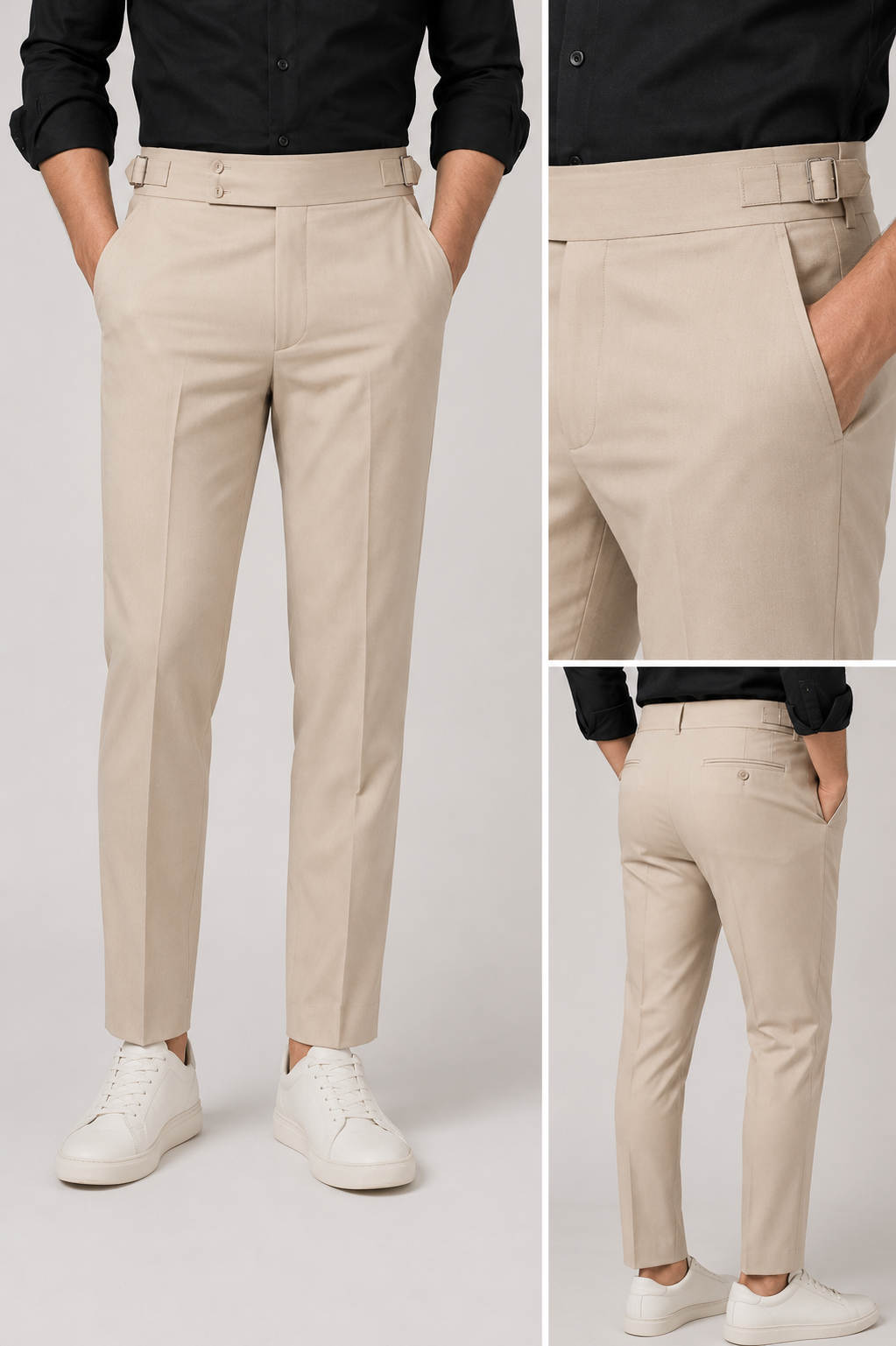 Classic Beige Gurkha Formal Pant – Premium Slim Fit