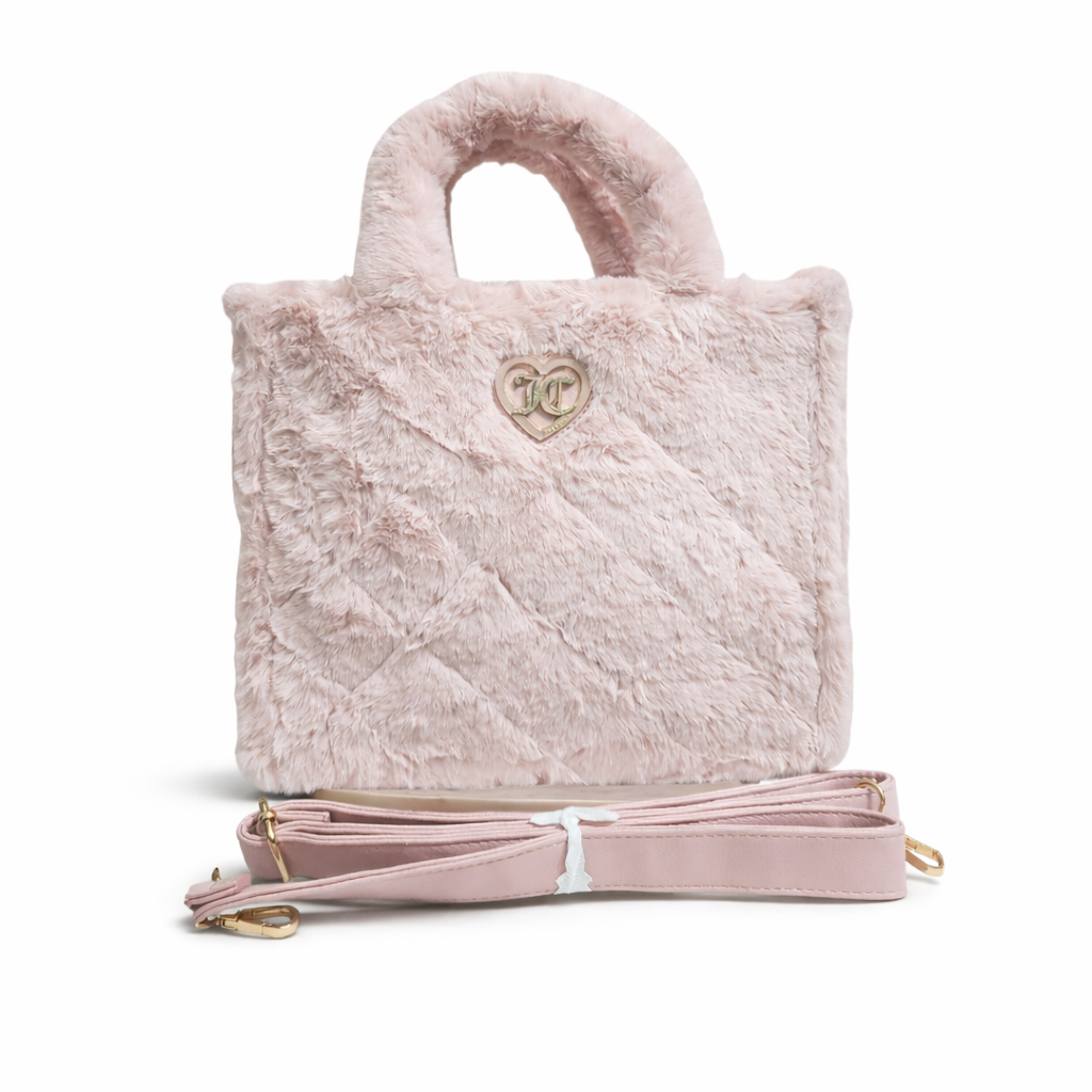 Cute Pink Fur Handbag for Women