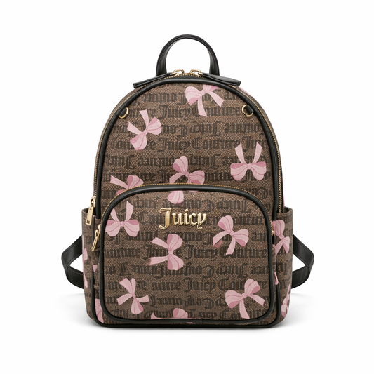 Cute Bow Print Mini Backpack for Women