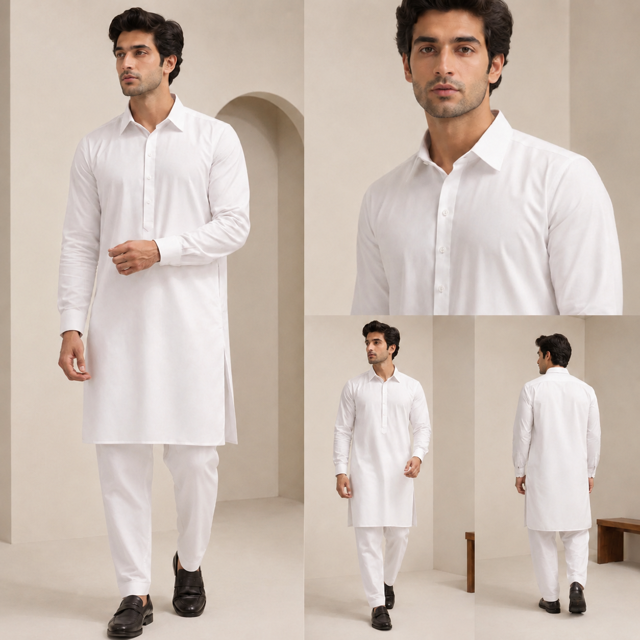 White Classic Kabli Set |P-0050