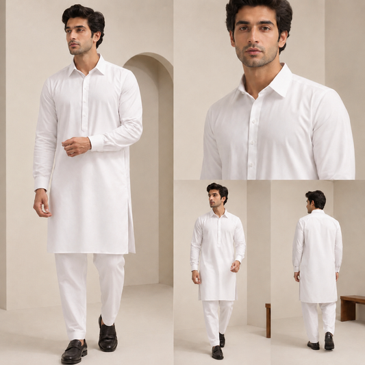 White Classic Kabli Set |P-0050
