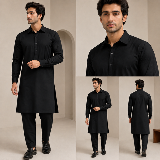 Black Classic Kabli Set |P-0045