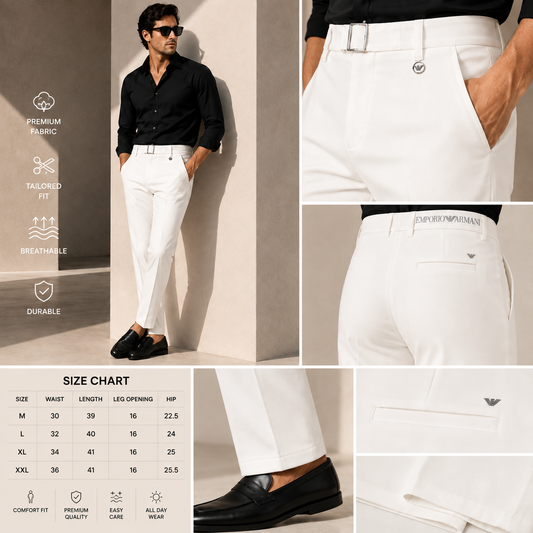 Signature Buckle Pant – Ivory