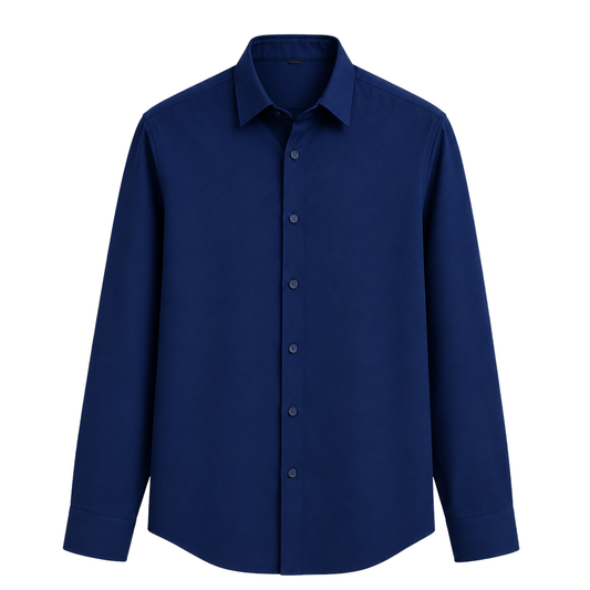 Deep Navy FlexWeave Dress Shirt