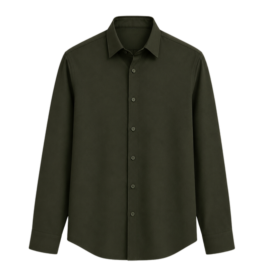 Forest Olive FlexWeave Dress Shirt