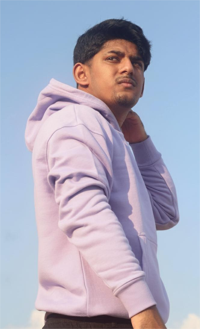 CF-103 | Premium Solid Drop Hoodie | Floral Violet