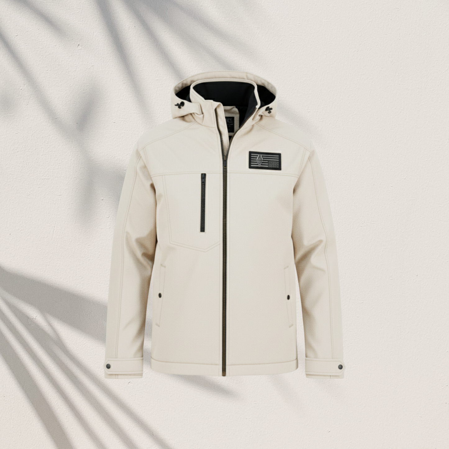 Ivory Softshell Hooded Zip Jacket (HD-235)