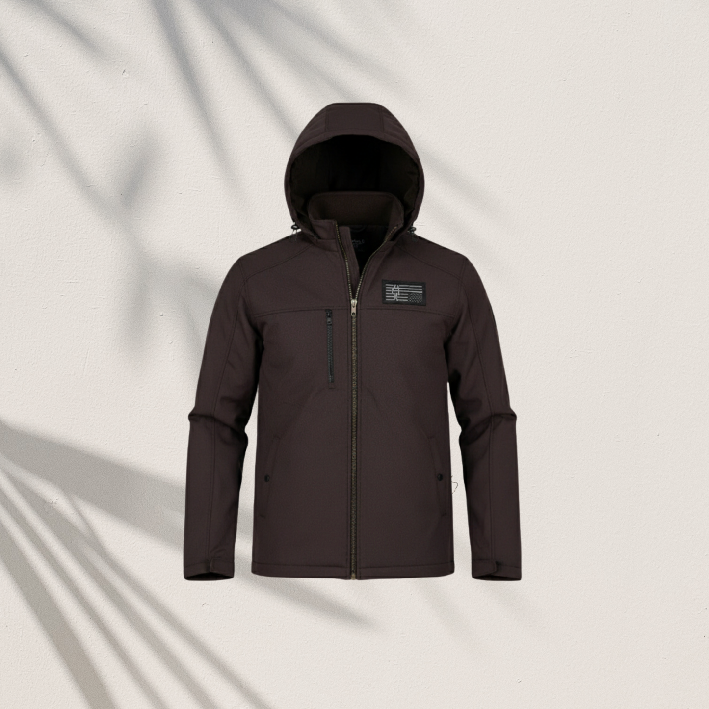 Espresso Softshell Hooded Zip Jacket (HD-240)