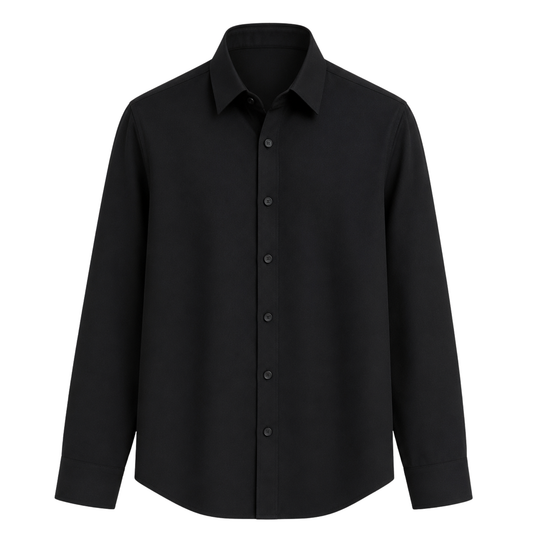 Jet Black FlexWeave Dress Shirt