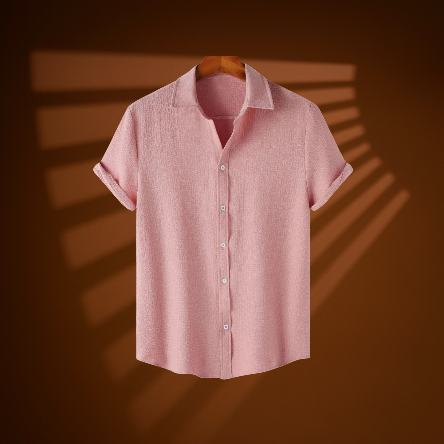 Pink Charm – Breezy Textured Shirt | H-640