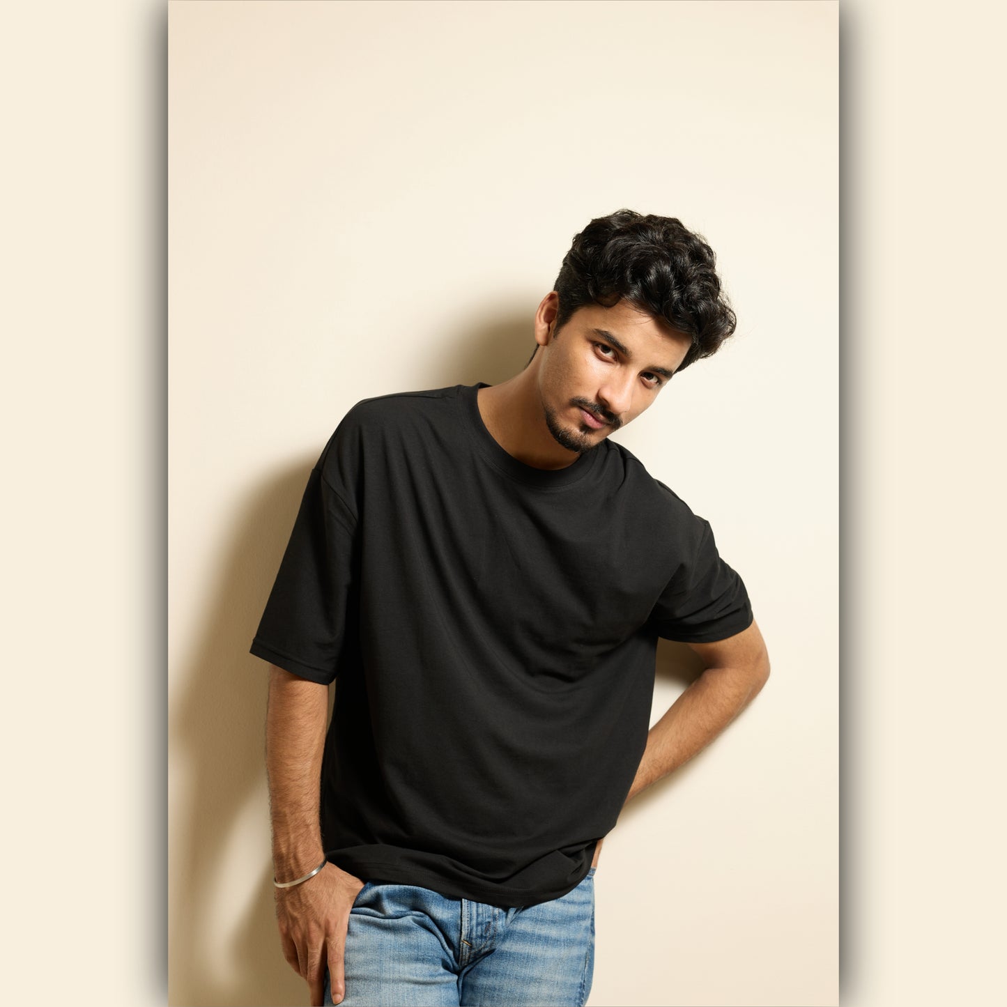 Black Drop Shoulder T-Shirt