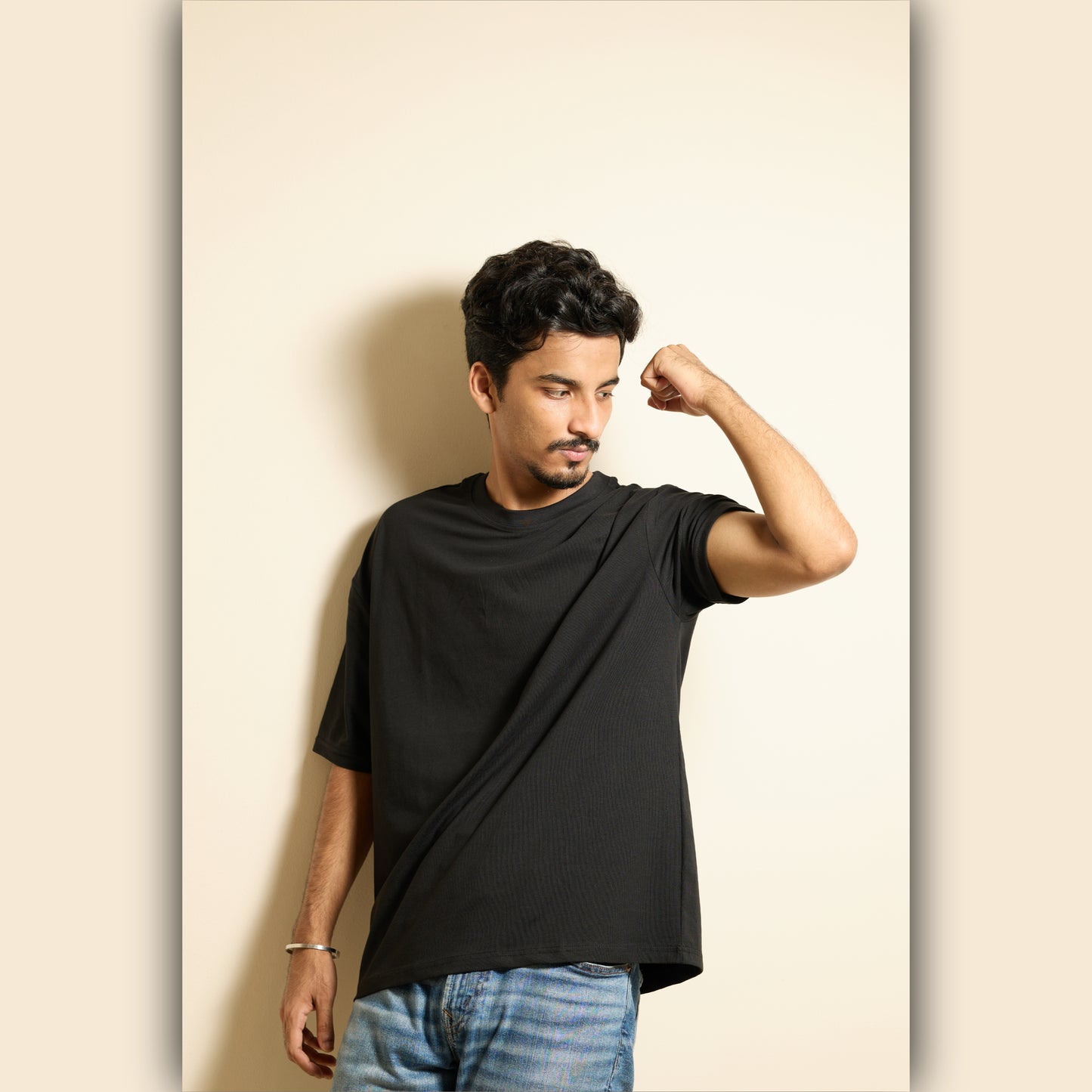 Black Drop Shoulder T-Shirt