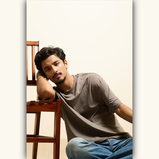 Gray Drop Shoulder T-Shirt