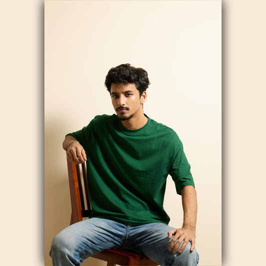 Green Drop Shoulder T-Shirt