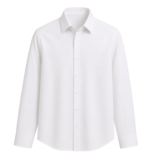 Pure White FlexWeave Dress Shirt