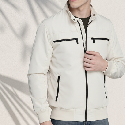 SKN-001 Off White City Rider Jacket